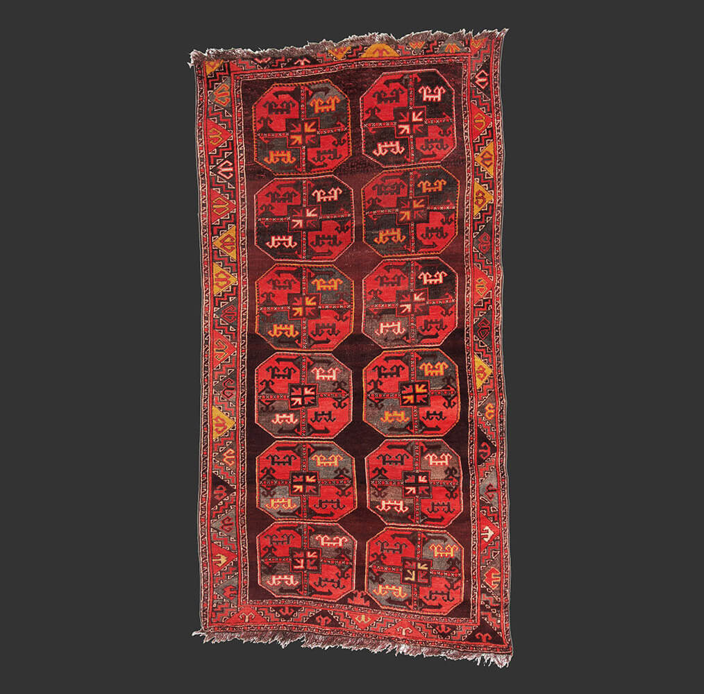 Antique tribal Rug from central asia
