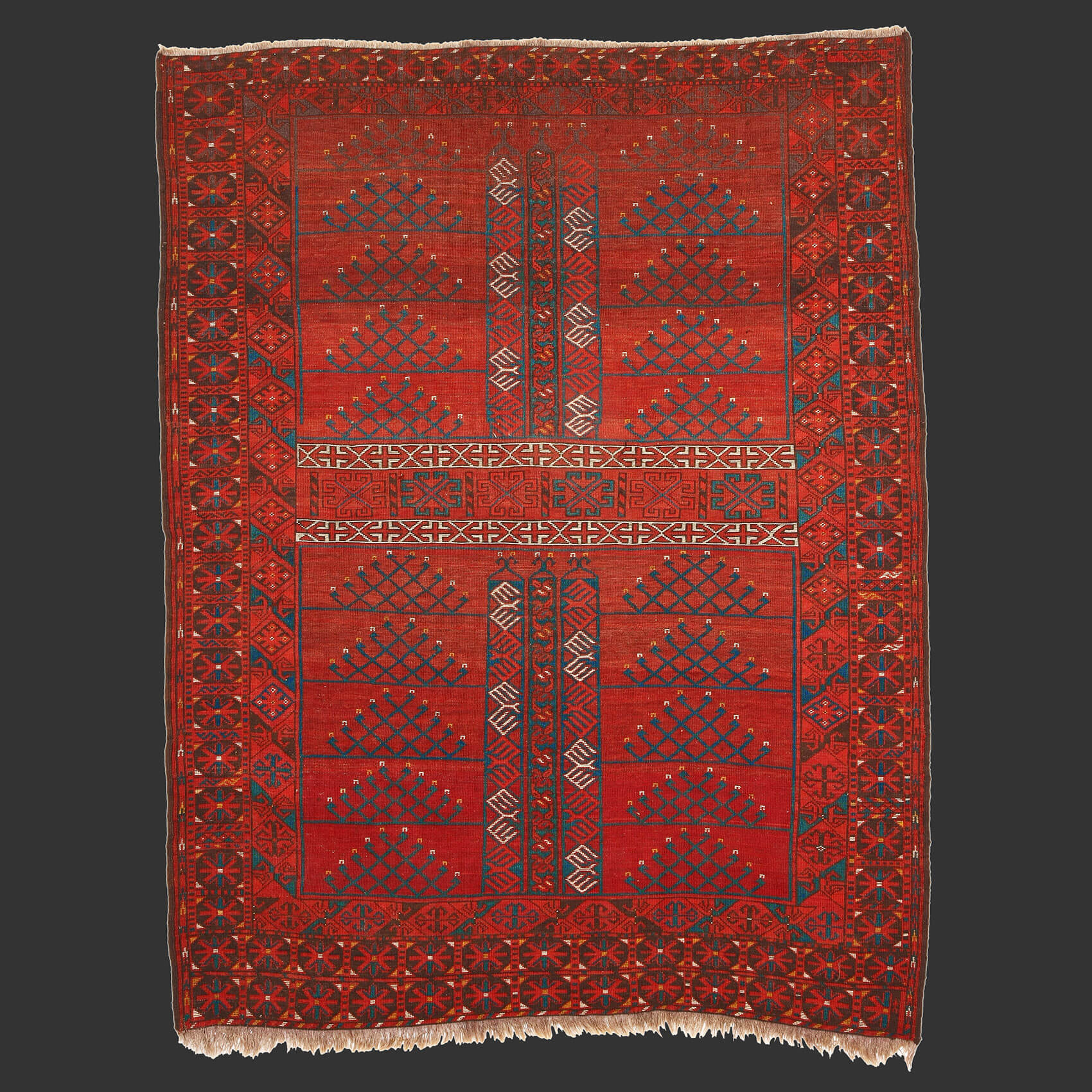 Antique tribal Rug from central asia